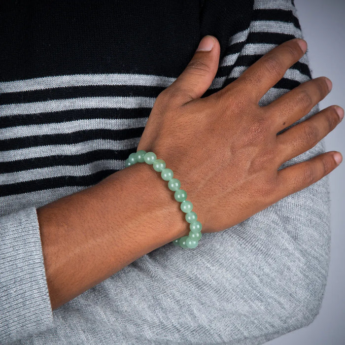 Green Aventurine Bracelet - 2.5 inches| Semi precious Wrist Band/ Middle Tumbled Beaded Hand Band