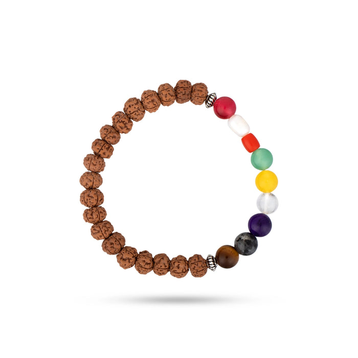 Rudraksha Navratna Bracelet | Bracelet Rudraksh/ Rudraksha Hand Band/ Rudraksha Bracelet for Men & Women