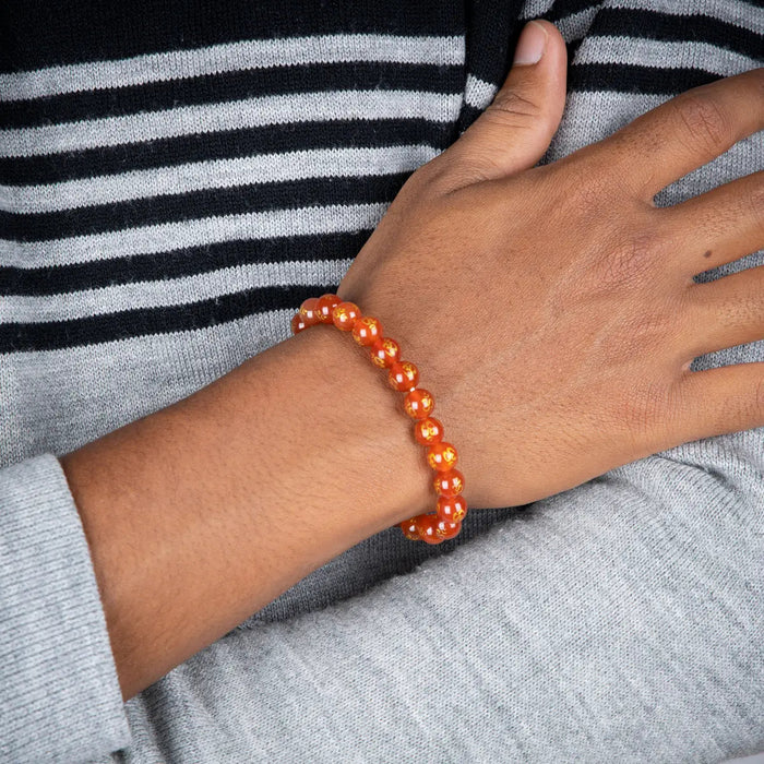 Red Onyx Bracelet - 2.5 Inches | Crystal Jewellery/ Red Onyx Gemstone Bracelet For Emotional Balance