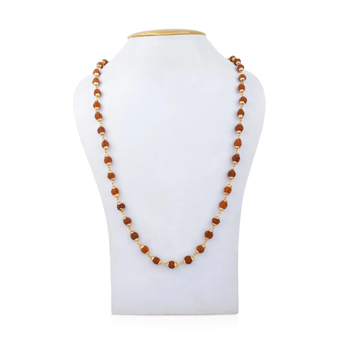 Ruthratcham Malai | Golden Cup Kanthi Mala/ 54 Beads Rudraksha Mala for Meditation