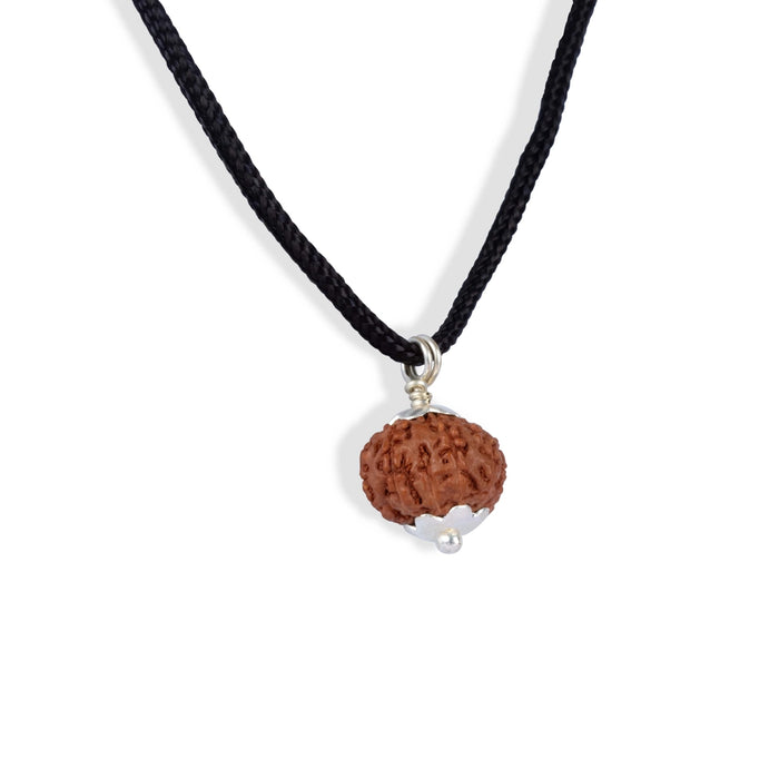 9 Mukhi Rudraksha Bead | Java Nine Mukhi Rudraksha/ Silver Cup Nine Face Rudraksha Pendant for Men & Women