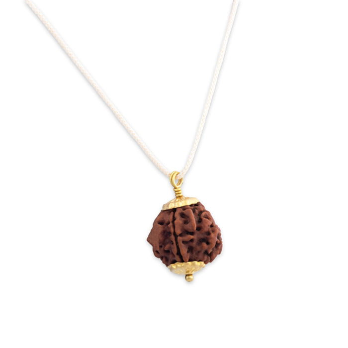 Ganapathi Rudraksha Bead | Nepali Ganesh Rudraksha Bead/ Golden Cup Ganesh Mukhi Rudraksha for Men & Women