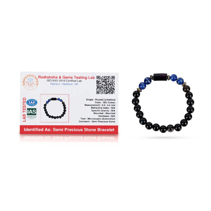 Crystal Bracelet - 2.5 Inches | Crystal Bead Hand Bracelet/ Semi Precious Stone Hand Band For Aquarius Zodiac