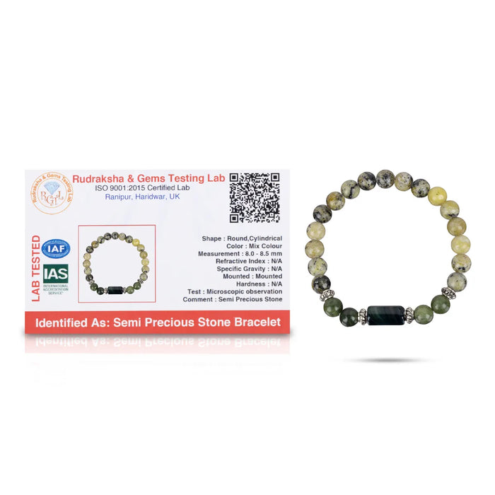 Crystal Bracelet - 2.5 Inches | Crystal Bead Hand Bracelet/ Semi Precious Stone Hand Band For Virgo Zodiac
