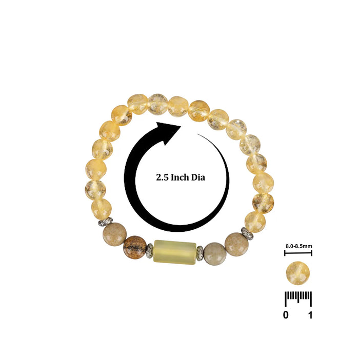 Crystal Bracelet- 2.5 Inches | Crystal Bead Hand Bracelet/ Semi Precious Stone Hand Band For Sagittarius Zodiac