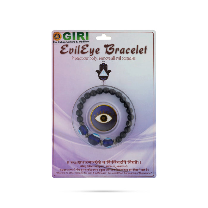 Semi Precious Evil Eye Bracelet – 2.5 Inches | Nazar Bracelet / Stone Beads Bracelet / Protective Wrist Band
