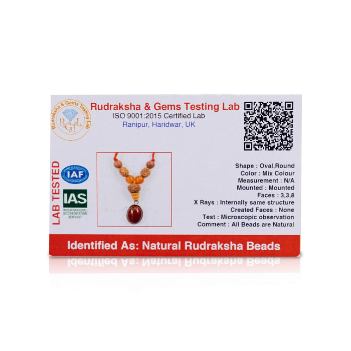 Semi Precious Stone & Rudraksha Kavach | Zodiac Jewellery / Semi Precious Jewelry For Aries Horoscope