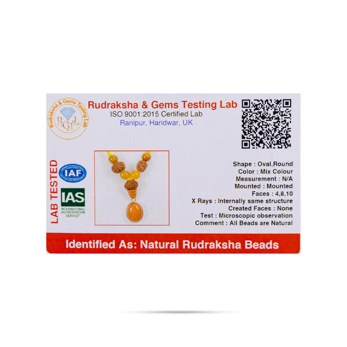Semi Precious Stone & Rudraksha Kavach | Semi Precious Jewelry/ Zodiac Jewellery For Pisces Horoscope