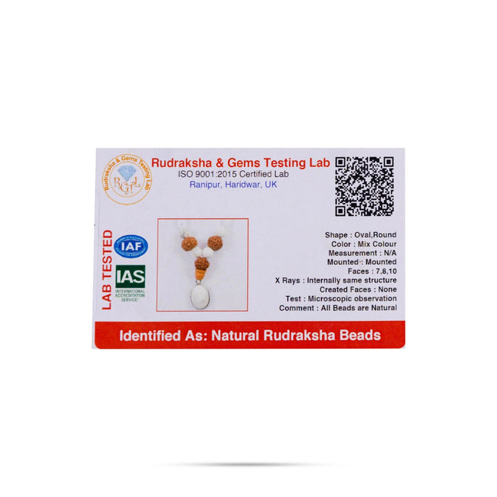 Semi Precious Rasi Kavach - Cancer | Karka Rashi Pendant / Zodiac Gemstone Talisman for Spiritual Wear