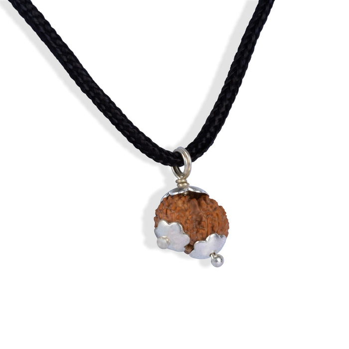 Gowri Shankar Rudraksha Pendant | Java Rudraksh Locket/ Silver Cup Rudraksha Pendant for Men & Women