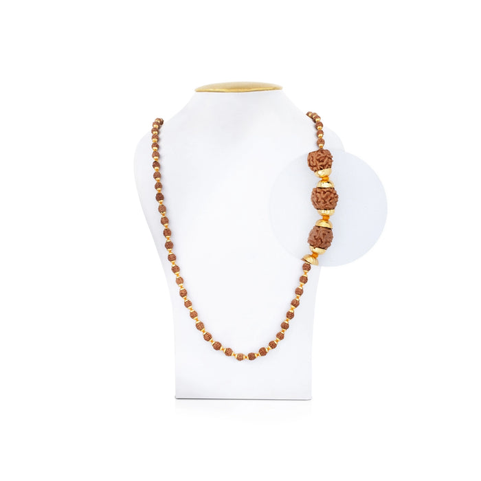 Ruthratcham Malai | Golden Cup Kanthi Mala/ 72 Beads Rudraksha Mala for Meditation