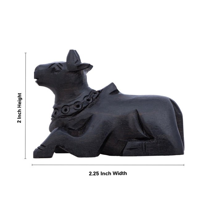 Nandi Statue - 2 X 2.25 Inches | Nandhi Statue/ Karungali Nandi Idol For Pooja And Gifting