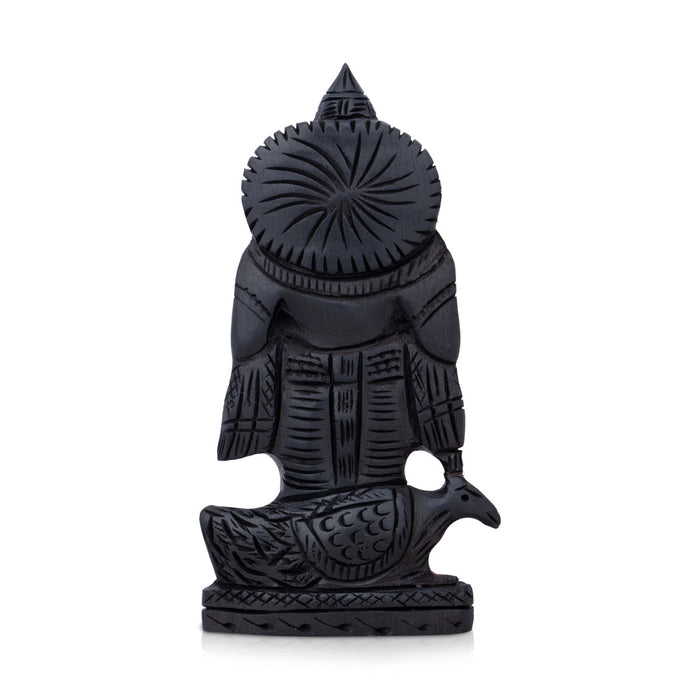 Murugan Statue - 4 X 2.5 Inches | Kartikeya Statue/ Karungali Statue For Pooja & Home Decor