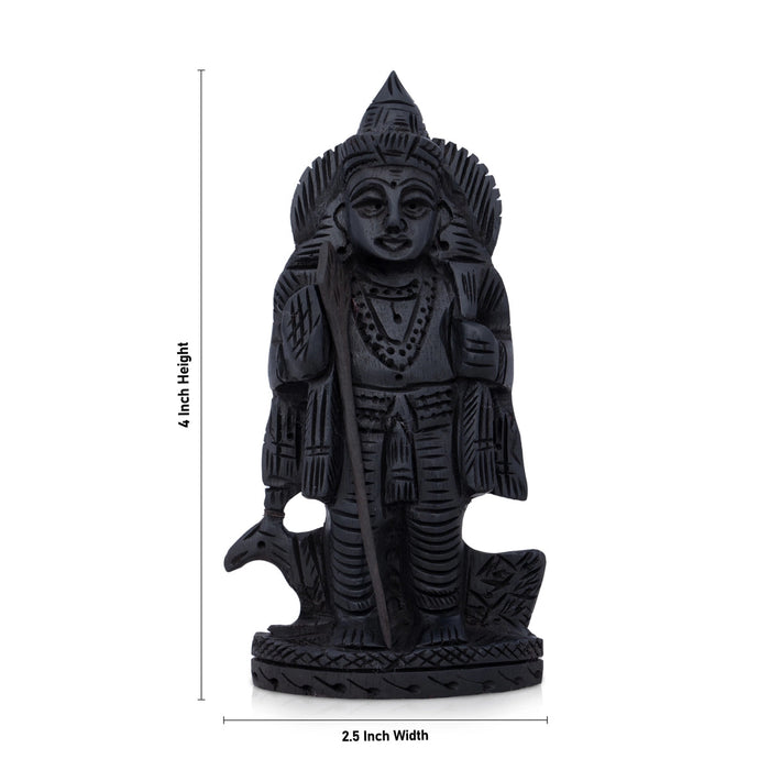 Murugan Statue - 4 X 2.5 Inches | Kartikeya Statue/ Karungali Statue For Pooja & Home Decor