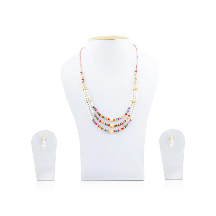 Necklace with Earring Set - 4 Inches | Beads Design Jewellery for Women