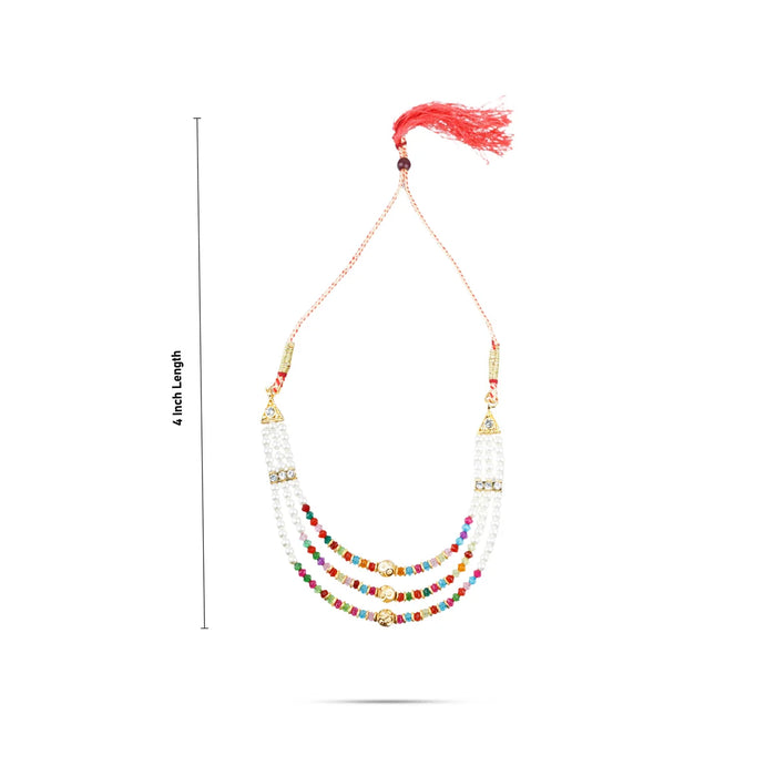 Necklace with Earring Set - 4 Inches | Beads Design Jewellery for Women