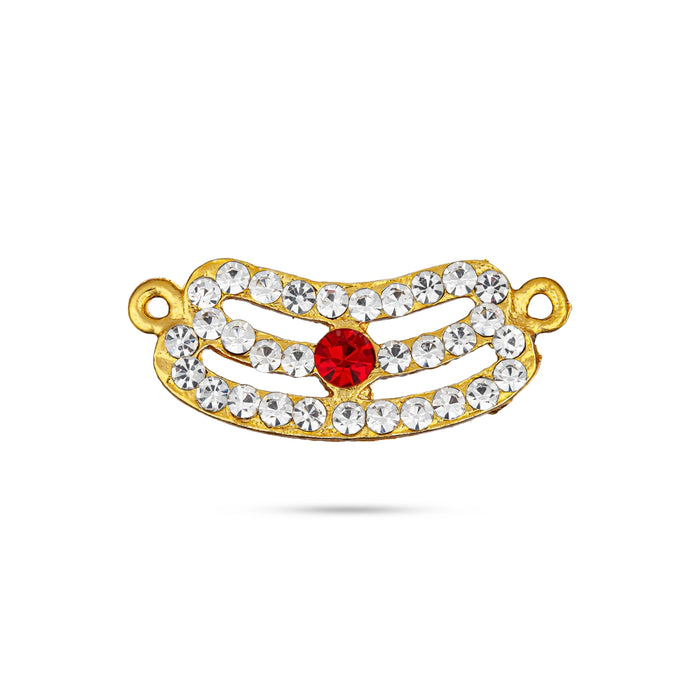 Shiva Vibuthi Pattai - 0.5 x 1.25 Inches | Stone Vibhuti Pattai/ Tripundra Tilak/ Thiruneer Pattai For Deity