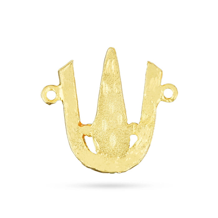 Stone Vishnu Tilak - 1.25 x 1.25 Inches | Stone Vishnu Bhagwan Tilak/ U Shape Vishnu Namam for Deity Decor