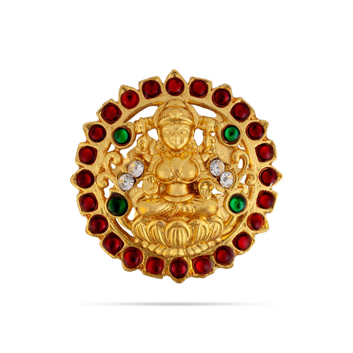 Stone Jada Billa - 1.5 x 1.5 Inches | Kemp Jada Pin/ Lakshmi Design Hair Accessory/ Artificial Jewellery for Dance