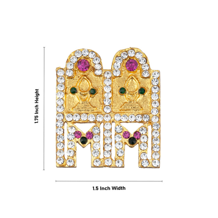 Thali Mangalsutra - 1.75 x 1.5 Inches | Mangala Sutra Thali/ Multicolour Stone Thaali for Deity