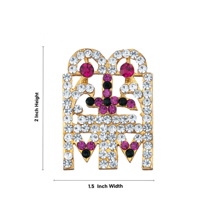 Thali Mangalsutra - 2 x 1.5 Inches | Multicolour Stone Thaali/ Thali Mangala Sutra for Deity