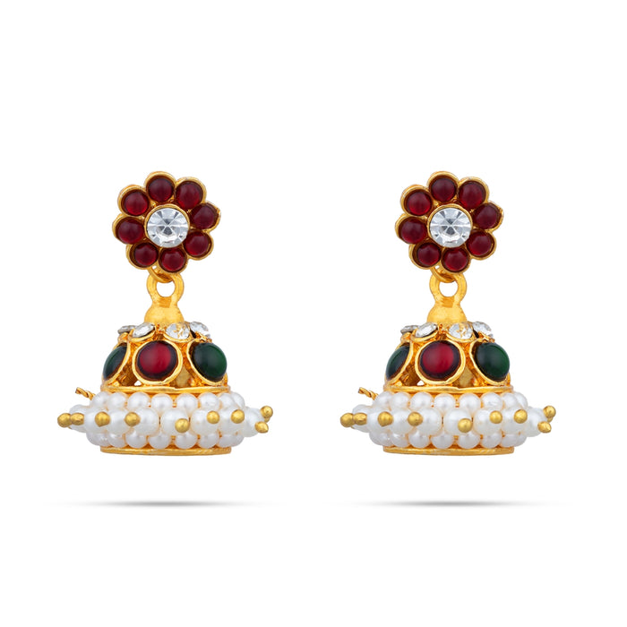 Kemp Bharatanatyam Jewellery Set Without Bangle | Bharatanatyam Ornaments/ Stone Jewellery For Classical Dance