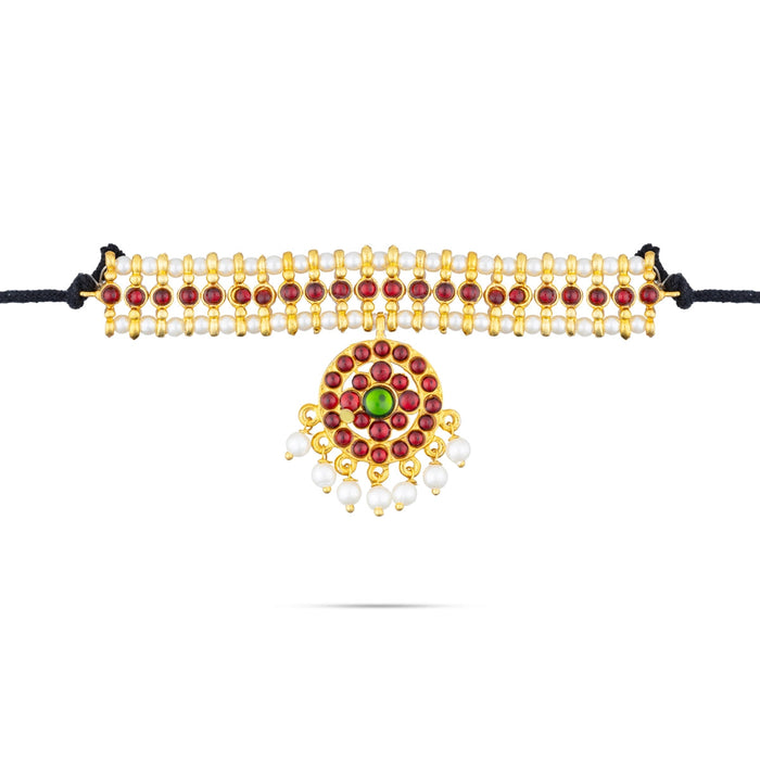 Dance Jewellery Set Without Bangle | Kemp Bharatanatyam Jewelry/ Stone & Pearl Jewelry Set For Dance