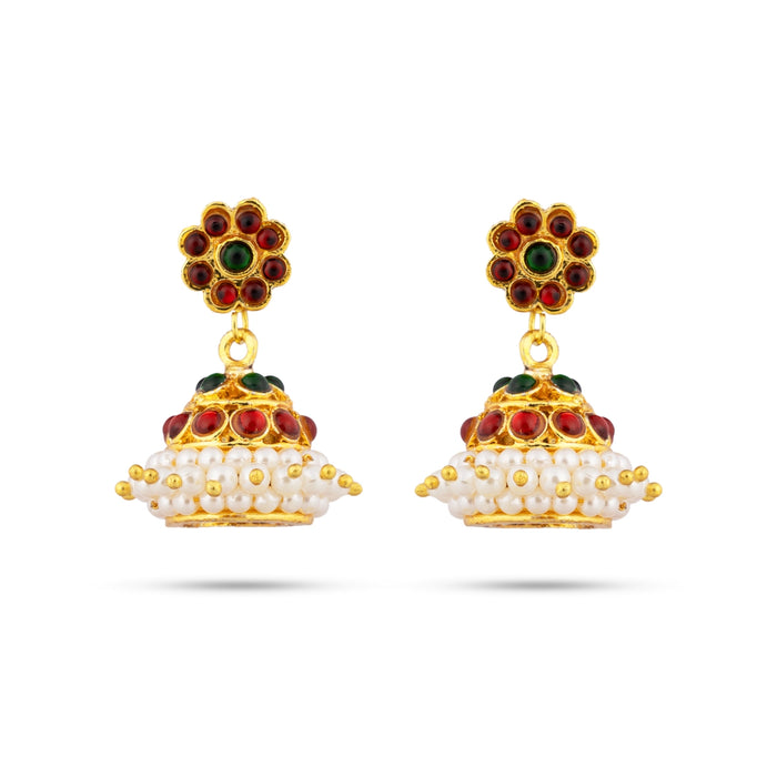 Bharatanatyam Jewellery Set Without Bangle | Kemp Beads & Stone Design Jewellery/ Artificial Jewelry for Dance