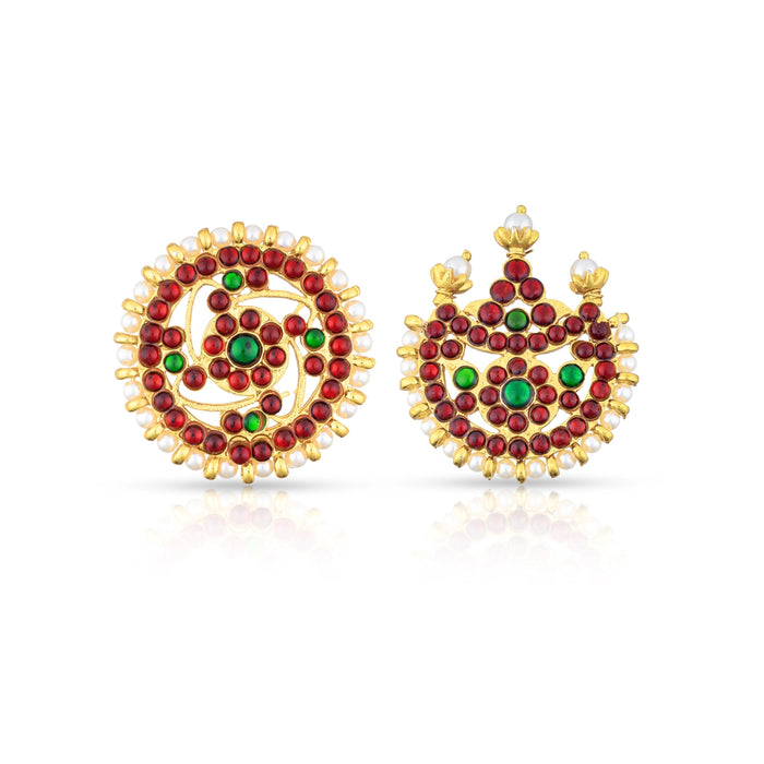 Bharatanatyam Jewellery Set Without Bangle | Kemp Artificial Jewelry/ Stone & Beads Design Jewellery for Dance