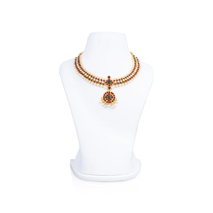 Bharatanatyam Jewellery Set Without Bangle | Artificial Jewelry/Multicolour Stone&Beads Design Jewellery for Dance