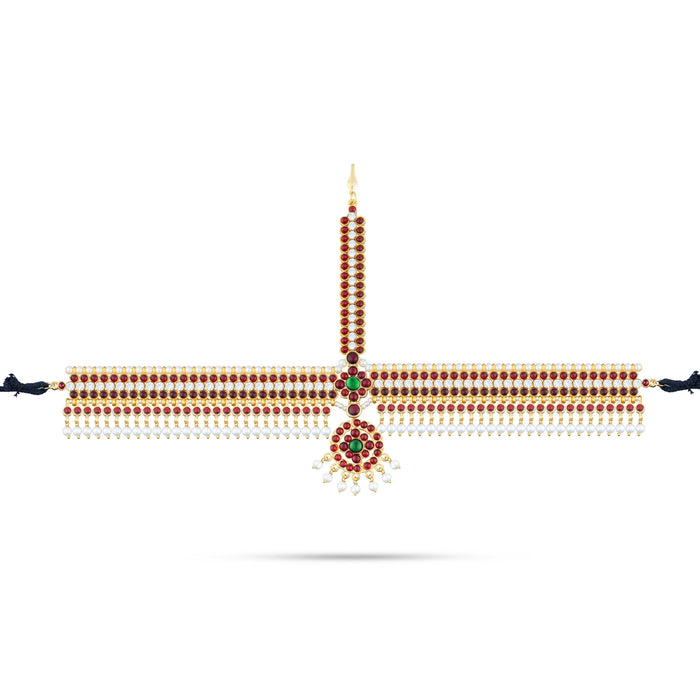 Bharatanatyam Jewellery Set Without Bangle | Artificial Jewelry/Multicolour Stone&Beads Design Jewellery for Dance