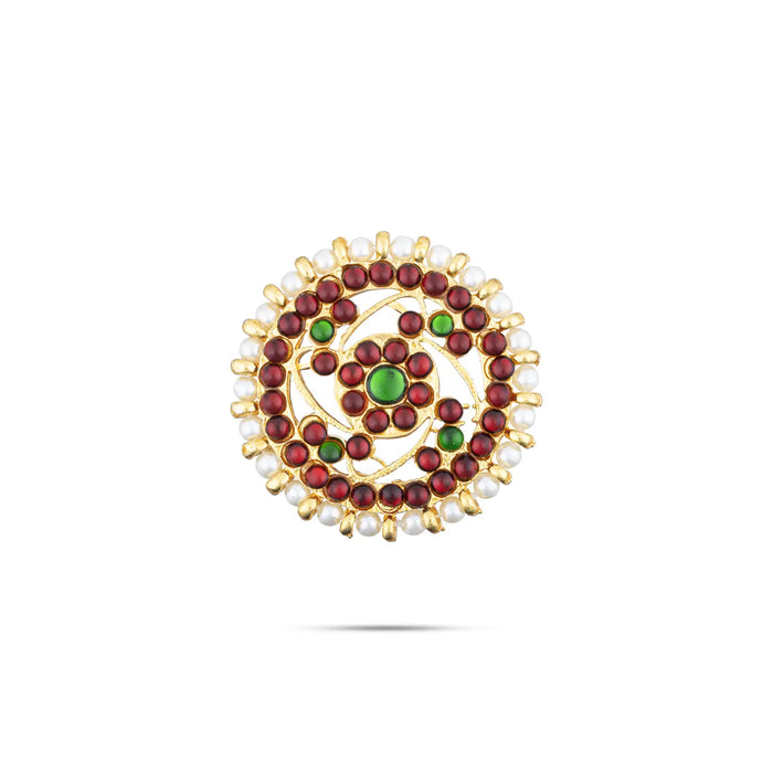 Kemp Bharatanatyam Head Set- 10 X 6 Inches | Stone & Beads Design Bharatanatyam Jewelry/ Jewellery For Danc