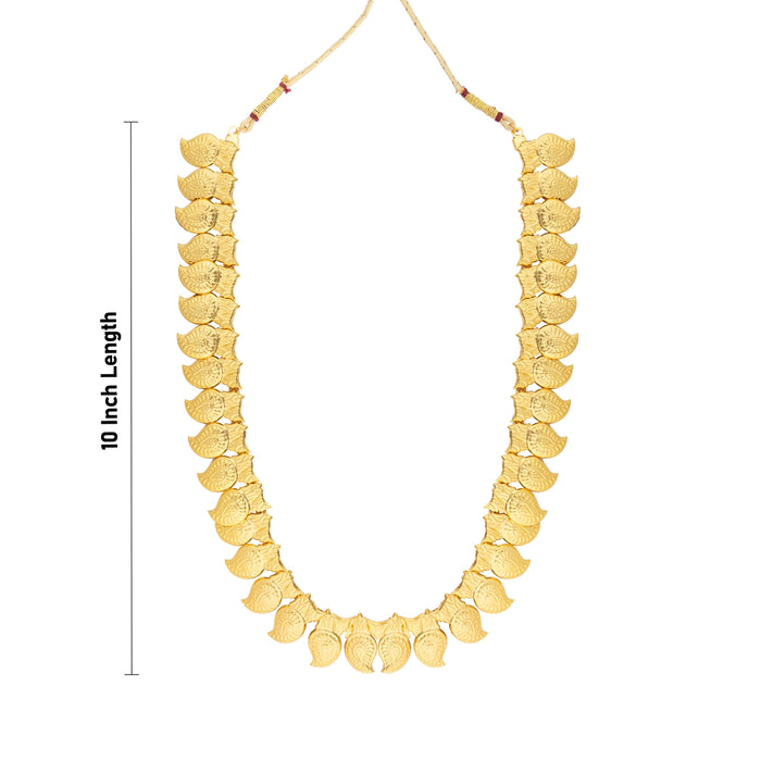 Haram - 10 x 6 Inches | Mango Design Artificial Jewelry/ Gold Polish Jewellery for Women