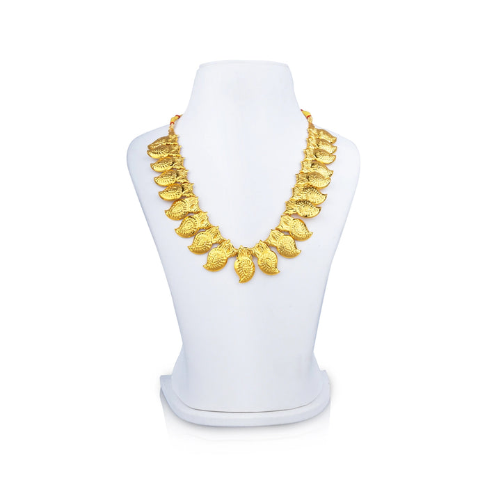 Necklace - 6 x 6 Inches | Artificial Haram/ Gold Polish Jewellery/ Mango Design Artificial Jewelry for Women