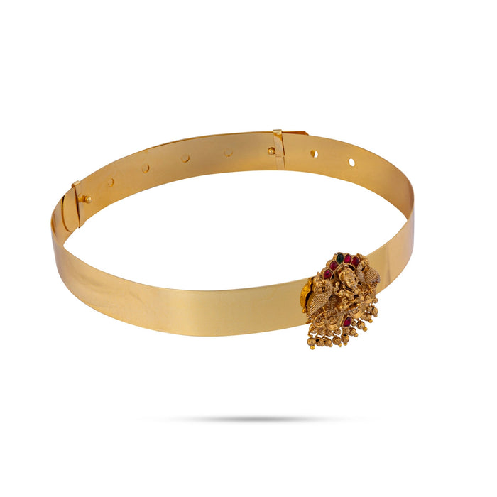 Kemp Hip Belt - 1.5 X 7 Inches | Lakshmi Waist Belt/ Gold Polish Jewelry/ Bharatanatyam Ornaments For Dance