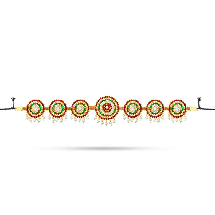 Kemp Hip Belt - 2 X 16 Inches | Multicolour Stone Jewelry/ Beads Design Bharatanatyam Jewellery For Dance