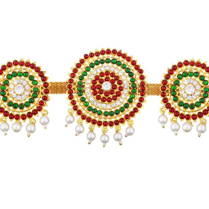 Kemp Hip Belt - 2 X 16 Inches | Multicolour Stone Jewelry/ Beads Design Bharatanatyam Jewellery For Dance