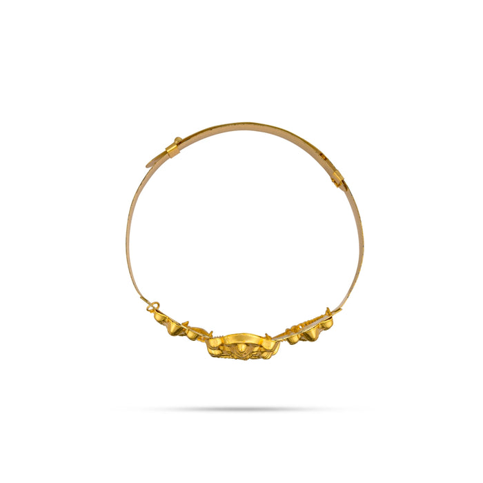 Baju Band Jewellery Pair - 3 Inches | Mahalakshmi Design Armlet Jewelry/ Gold Polish Vanki For Baby