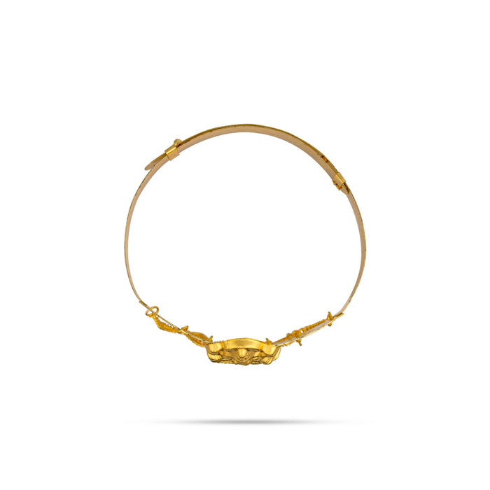 Baju Band Jewellery Pair - 3 Inches | Mahalakshmi Design Armlet Jewelry/ Gold Polish Vanki For Baby