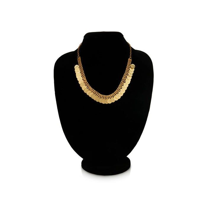 Kaasumala - 3.5 Inches | 35 Coin Kaasu Malai/ Artificial Jewelry/ Gold Polish Kasumala for Women