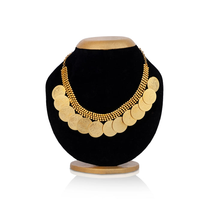 Traditional Kasumala - 13 Coins | Coin Necklace With Gold Polish/ Ethnic Jewellery For Women