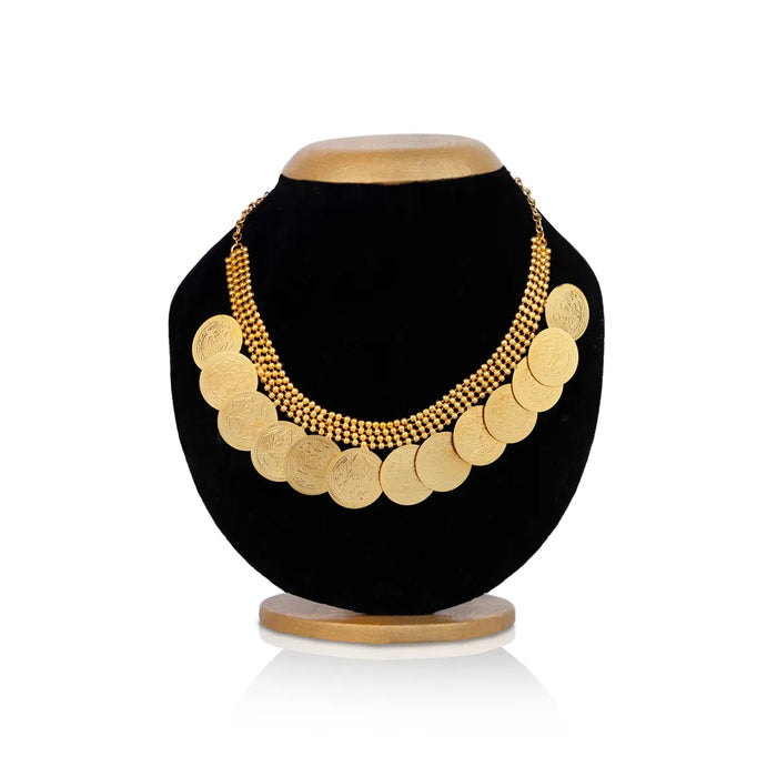 Traditional Kasumala - 13 Coins | Coin Necklace With Gold Polish/ Ethnic Jewellery For Women