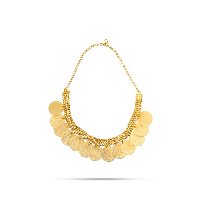 Traditional Kasumala - 13 Coins | Coin Necklace With Gold Polish/ Ethnic Jewellery For Women