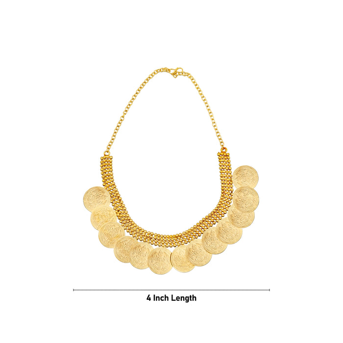 Traditional Kasumala - 13 Coins | Coin Necklace With Gold Polish/ Ethnic Jewellery For Women