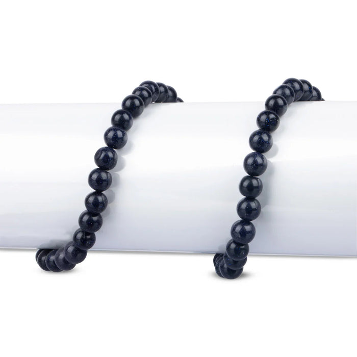 Blue Sunstone Mala- 17 Inches | 108 Beads Gemstone Mala/Blue Crystal Mala For Confidence & Meditation Practice