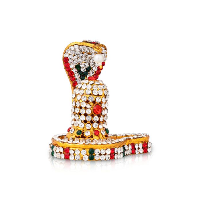 Shiv Ling Murti With Nagam- 2.75 x 2.25 Inch | Multicolour Stone Shiva Lingam Statue/ Shiv Ling Idol For Pooja