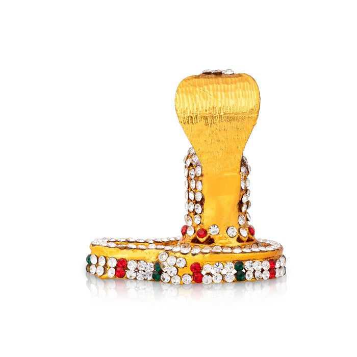 Shiv Ling Murti With Nagam- 2.75 x 2.25 Inch | Multicolour Stone Shiva Lingam Statue/ Shiv Ling Idol For Pooja