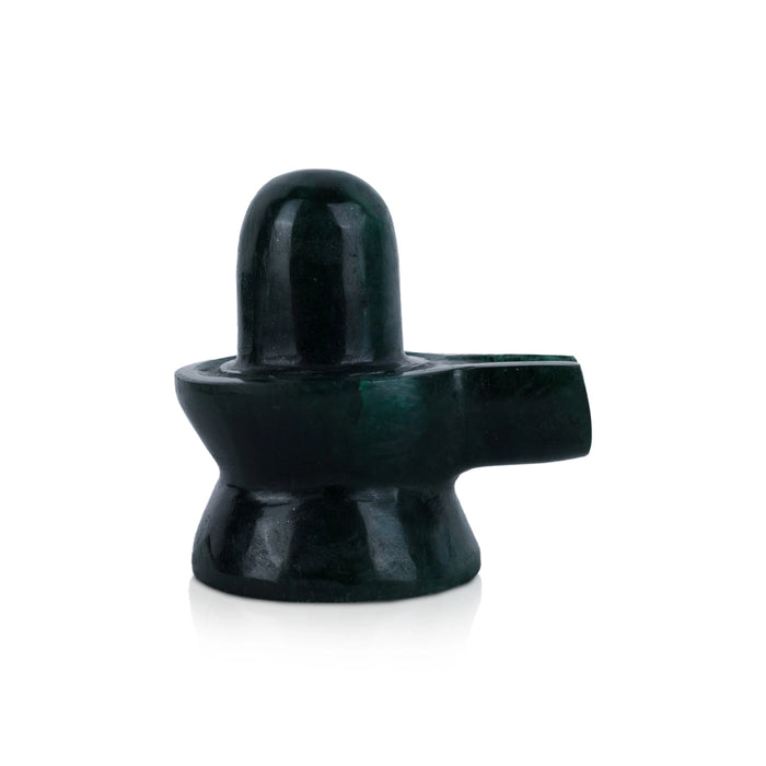 Shivling - 2 x 1.75 Inches | Zade Shiva Lingam Idol / Margaj Shivling Statue for Pooja