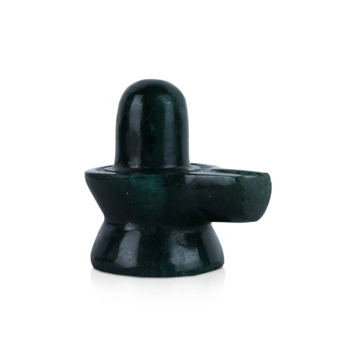 Shivling - 2 x 1.75 Inches | Zade Shiva Lingam Idol / Margaj Shivling Statue for Pooja