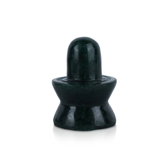 Shivling - 2 x 1.75 Inches | Zade Shiva Lingam Idol / Margaj Shivling Statue for Pooja